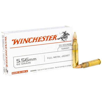Winchester USA 5.56 NATO 62-Gr. FMJ 20 Rnds - $20.99 - $20.99