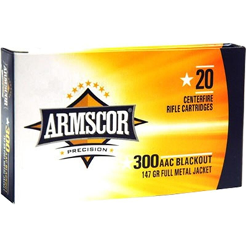 Armscor .300 Blackout 147-Gr. FMJ 20 Rnds - $15.99 - $15.99