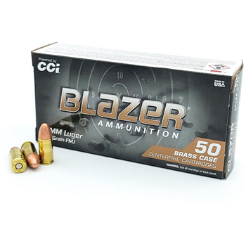 CCI Blazer 9mm 115 Grain FMJ 50 Rounds - $14.95 - $14.95