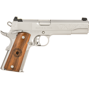 SDS Imports 1911 Republic of Texas Stainless / Walnut .45 ACP 5" Barrel 8-Rounds - $799.99 (Grab A Quote) ($7.99 S/H on Firearms) - $799.99