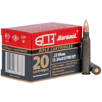 Barnaul .223 Rem 55-Gr. FMJ-BT 20 Rnds - $8.99 - $8.99