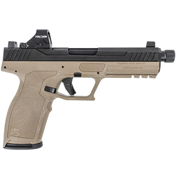 PSA 5.7 Rock OR Pistol With Threaded Barrel &amp; Holosun 407k Reflex Sight, Two-Tone Flat Dark Earth 5.7x28mm 23 Rnd 5.2" - $599.99 - $599.99