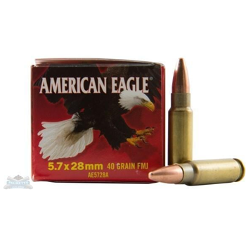 American Eagle 5.7x28mm 40gr FMJ Ammunition 50rds - $29.99 - $29.99