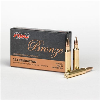 PMC Bronze 223 Rem 55 Grain FMJ 20 Rounds - $8.99 - $8.99