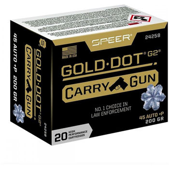 Speer Gold Dot Carry Gun 45 ACP+P 200gr Hollow Point 200/Case - $299.99 w/code "MARCH50" + S/H - $299.99