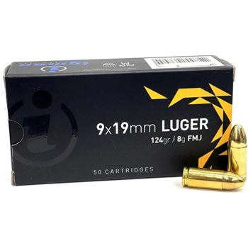 Igman 9x19mm 124 grain FMJ 50 round box - $12.49 - $12.49