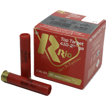 RIO Top Target 410 Gauge 2-1/2" 7-1/2 Shot 1/2 oz Shotshell - 25 shells - $18.99 - $18.99