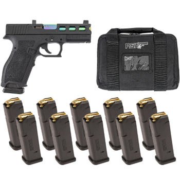 PSA Dagger Full Size - S Pistol SW3 RMR Cut Non-Threaded Chameleon Barrel &amp; Lower 1/3 Day Sights, Black DLC (Rear Sight Forward) 10 - 17rd Mags &amp; Bag - $419.99 - $419.99