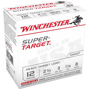 Winchester Super Target Ammo 12 Gauge 2-3/4" 1-1/8 Oz #8 Shot 250rd - $94.99 - $94.99