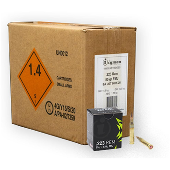 Igman .223 Rem 55gr 1000rd Case - $399.99 - $399.99