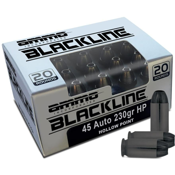 Ammo Inc BlackLine 45 ACP Ammo 230 Grain Hollow Point - $11.99 - $11.99