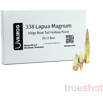 Vairog 338 Lapua Mag 250 Grain Sierra HPBT 20 Rounds - $96.99 - $96.99