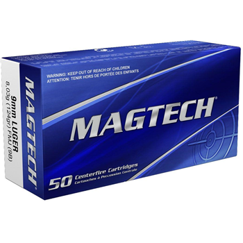 Magtech 9mm Luger 124gr FMJ Ammunition 50rds - 9B - $14.99 - $14.99