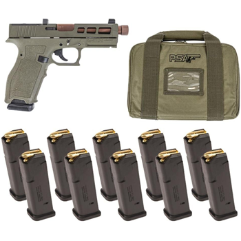 PSA Dagger Full Size-S SW1 Doctor Cut With Copper Threaded Barrel &amp; 2XL Sights Pistol W/ 10 -17rd Magazines, Sniper Green - $419.99 - $419.99