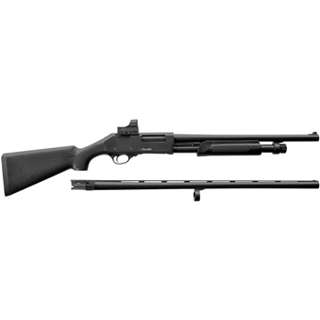 EAA Corp AKKAR Churchill 12 Gauge 18.5" &amp; 28" Pump Action W/ Red Dot, Black - $299.99 - $299.99