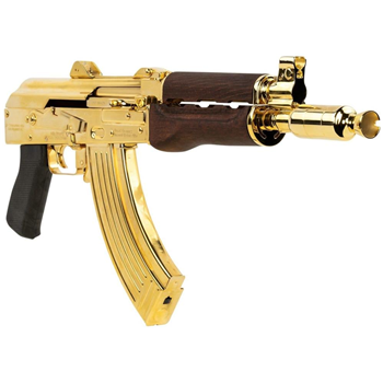 Zastava Arms ZPAP92 7.62x39mm 10" 30 Rd Gold Plated Serbian Red Wood - $5389.99 - $5,389.99