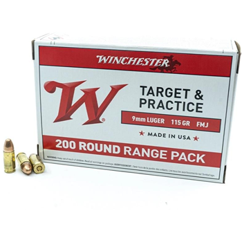Winchester – 9mm – 115 Grain – FMJ – 200 Rounds - $55.80 - $55.80
