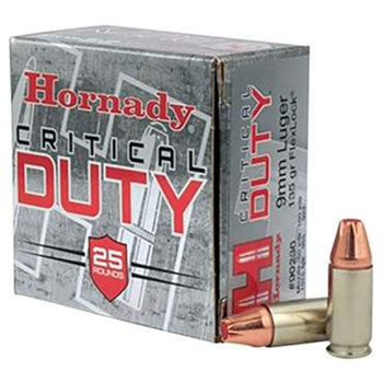 Hornady Critical Duty Ammo 9mm 135gr Flexlock 250 Rnd - $247.49 with code "WLS10" - $247.49